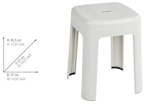 WENKO 22160100 - Sgabello ALASKA 37x45,5 cm, bianco