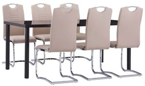 Set Da Pranzo 7 Pz İn Similpelle Cappuccino /