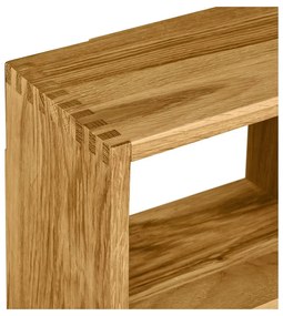 Mensola di colore naturale in rovere massiccio con ripiani multipli 15 cm Townsville – House Nordic