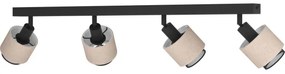 Eglo 43659 - Faretto ROSLEY 4xE14/40W/230V nero/beige