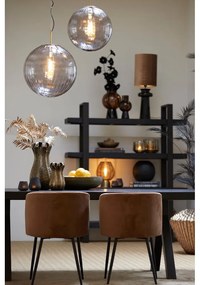 Sedia da pranzo in velluto marrone Elyna - Light &amp; Living