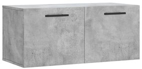 Mobile a parete grigio cemento 80x36,5x35 cm legno multistrato
