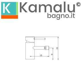 Kamalu - Miscelatore bidet monocomando in ottone cromato  | Orian-B