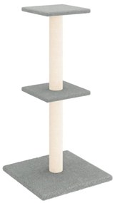 Albero per gatti con tiragraffi in sisal grigio chiaro 73 cm