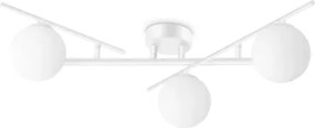 Atlas plafoniera 3 luci attacco g9 colore bianco in metallo e diffu...