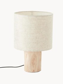 Lampada da tavolo piccola scandi in legno e lino Pia