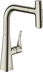 Miscelatore Monocomando Da Cucina 320 con Bocca Estraibile 2jet Acciaio Hansgrohe Metris Select M71