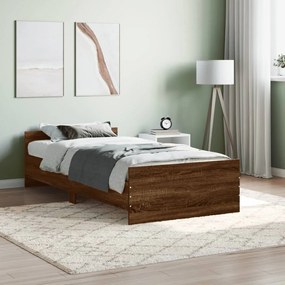 Giroletto Senza Materasso Rovere Marrone 90x200cm İn Truciolato /