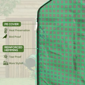 Copertura per Serra da Giardino con Porta a Cerniera e Finestre 140x73x190 cm in PE Verde...
