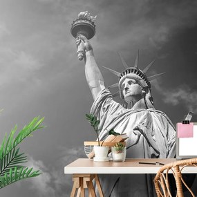Carta da parati – Statua della Libertà in bianco e nero