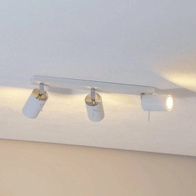 SOLLUX LIGHTING Faretto da soffitto Round, bianco, 3 luci lineari