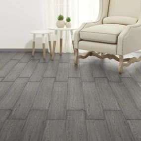 Listoni Pavimenti Autoadesivi İn Pvc 2,51 M² 2mm Grigio Scuro /