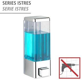 Dispenser di sapone in plastica a parete in argento 0,32 l Istres - Wenko