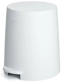Pattumiera da bagno con pedale 3lt bianca opaca in plastica