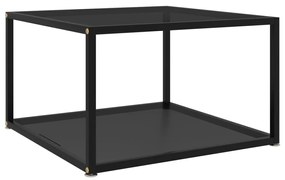 Tavolino Da Salotto Nero 60x60x35 Cm İn Vetro Temperato /