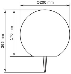 LED RGBW Lampada solare BALL LED/3,2V 500 mAh diametro 20 cm IP65 + telecomando