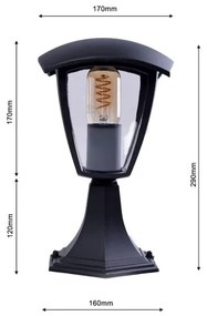 Lampada da esterno FOX 1xE27/40W/230V IP44 nero