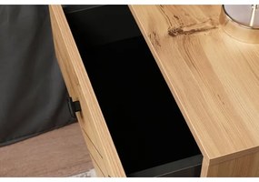 Comodino LUNA 55x50 cm marrone/nero