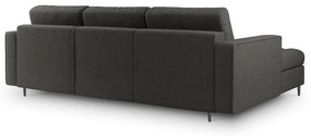 Divano letto angolare grigio scuro, angolo sinistro Santo - Milo Casa
