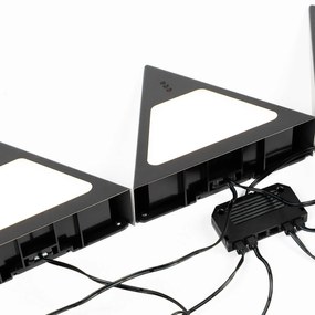 Lampada LED per mobili Odia di Prios, nera, set di 5 pezzi