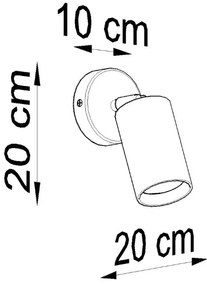Lampada da Parete GU10 Orientabile in Legno Naturale BERG