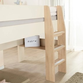 Letto da bambini rialzato beige rete non inclusa 90x200 cm Loft – Roba