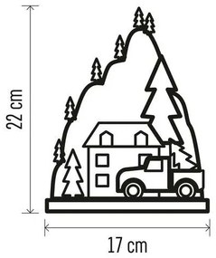 Decorazione natalizia LED 10xLED/2xAA beige