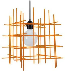 Tosel  Lampadari, sospensioni e plafoniere Lampada a sospensione cuadrado metallo arancia  Tosel