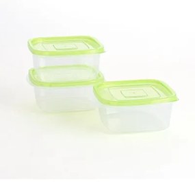 Set di scatole porta pranzo Quid Refresh 3 Pezzi Verde Plastica