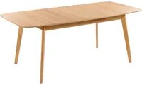 Tavolo da pranzo in legno chiaro 150/190 x 90 cm con gambe allungabili in legno minimalista scandinavo