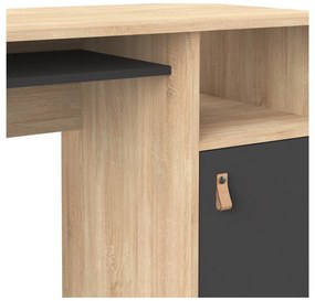 Tavolo da lavoro con piano in rovere 50x115 cm Oxford - TemaHome