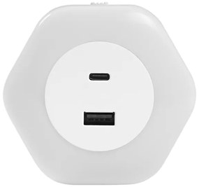 Osram - Lampada orientativa a LED da presa con USB LUNETTA LED/15W/230V