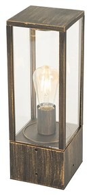 Lampada da esterno vintage da terra oro antico 40 cm IP44 - Charlois