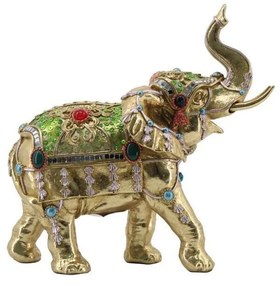 Statua Decorativa DKD Home Decor Elefante Resina Moderno (24 x 12 x 23,5 cm)