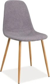 Sedia in tessuto Fox grigio-naturale - H 86 cm