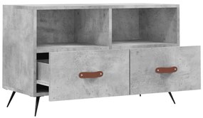 Mobile per TV Grigio Cemento 80x36x50 cm Legno Multistrato