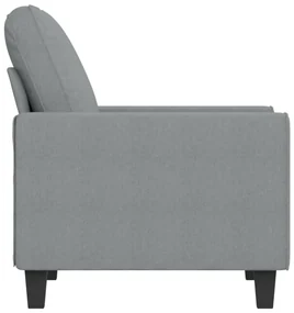 Poltrona grigio chiaro 60 cm in tessuto