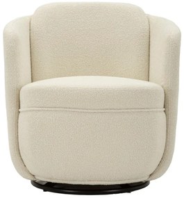 Poltrona Girevole Torino Crema 70X72X75 Alta Seduta 44,5