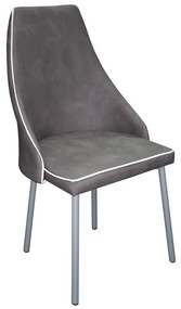 sedia imbottita in mozart gambe silver Elitte