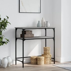 Tavolino Consolle Grigio Sonoma 75x35,5x75 Cm Legno Multistrato /
