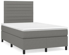 Giroletto A Molle Con Materasso Grigio Scuro 120x190cm Tessuto /
