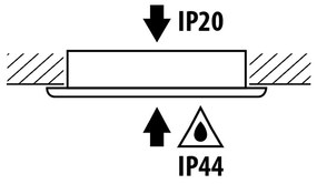 Faro da Incasso LED 220V 4W IP44 Foro ⌀56 - 60mm Ottone Satinato Colore Bianco Naturale 4.200K