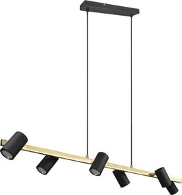 Trio - Lampadario a sospensione con cavo MARLEY 6xGU10/35W/230V nero/oro