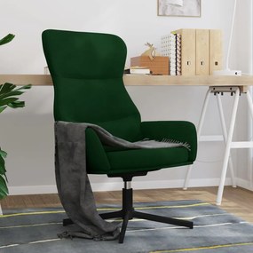 Sedia Relax Verde Scuro İn Velluto /