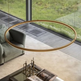 Ideal Lux - Lampadario LED a sospensione su cavo ORACLE SLIM LED/29W/230V CRI 90 Ø 50 cm finitura dorata