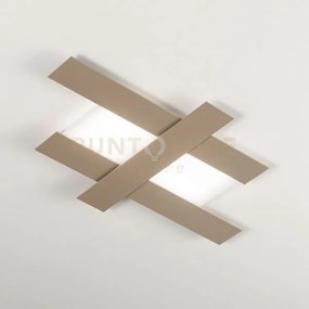 Doha p/m - applique colore tortora in alluminio e metacrilato a led...