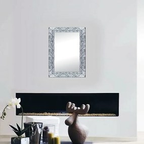 Specchio Teresa rettangolare argento 68 x 88 cm