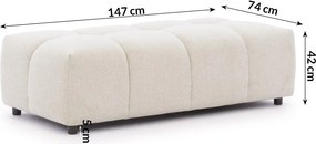 Poggiapiedi beige Albane – Ropez