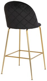 Sgabelli da bar in velluto nero in set di 2 108 cm Lausanne - House Nordic