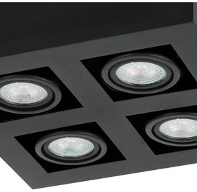 Eglo 31065 - Faretto LED MENDOZA 4xLED/4,7W/230V 3000K nero